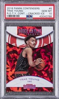 2018-19 Panini Contenders Cracked Ice #6 Trae Young Rookie Card (#11/25) - PSA GEM MT 10